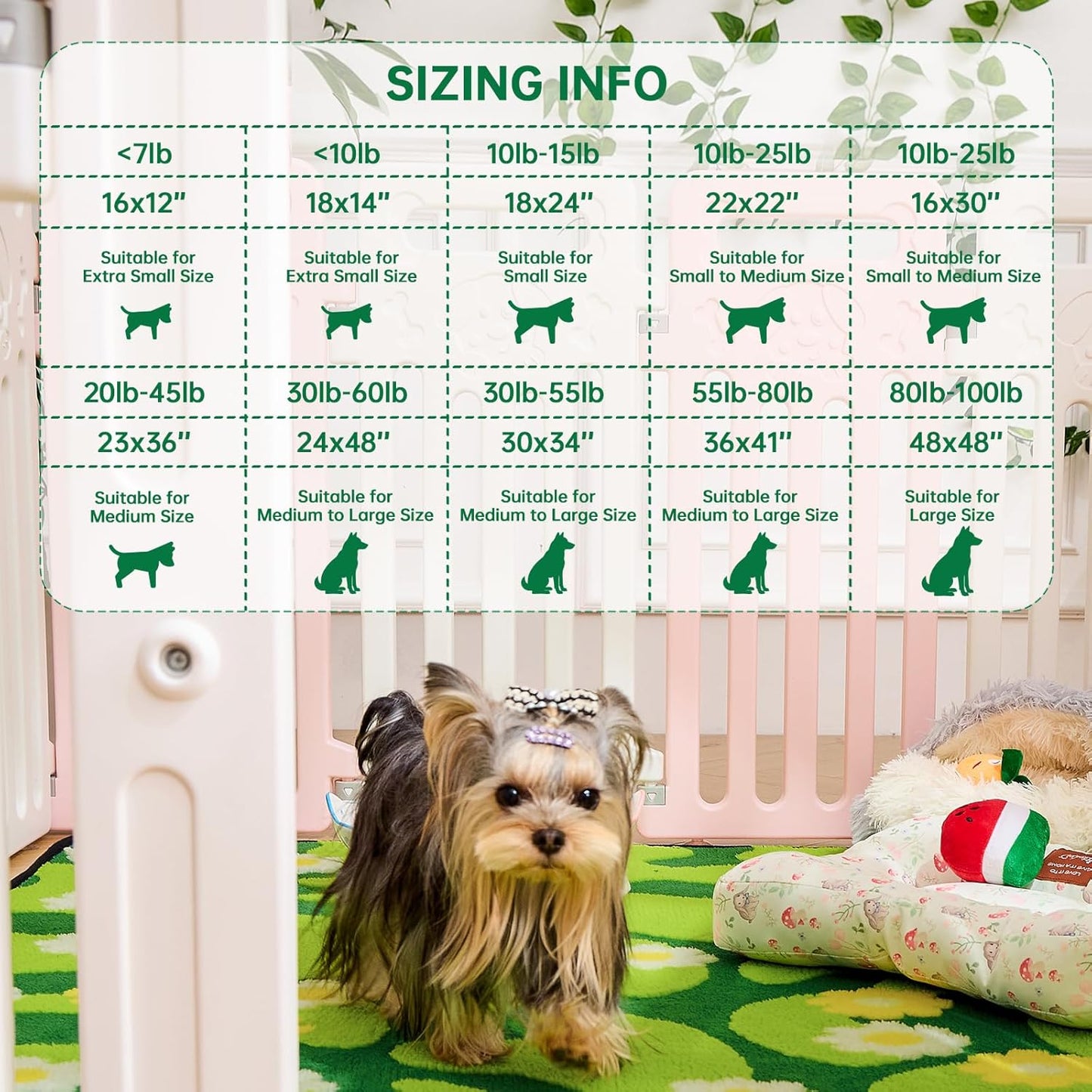 Reusable Puppy Pads for Small Dogs, Washable Pee Pads with Non-Slip , Absorbent Leakproof Mat for Crates, Playpens, Pet Beds & Whelping, Indoor Potty Training Grass Green, 24"x48", 2 Pack
