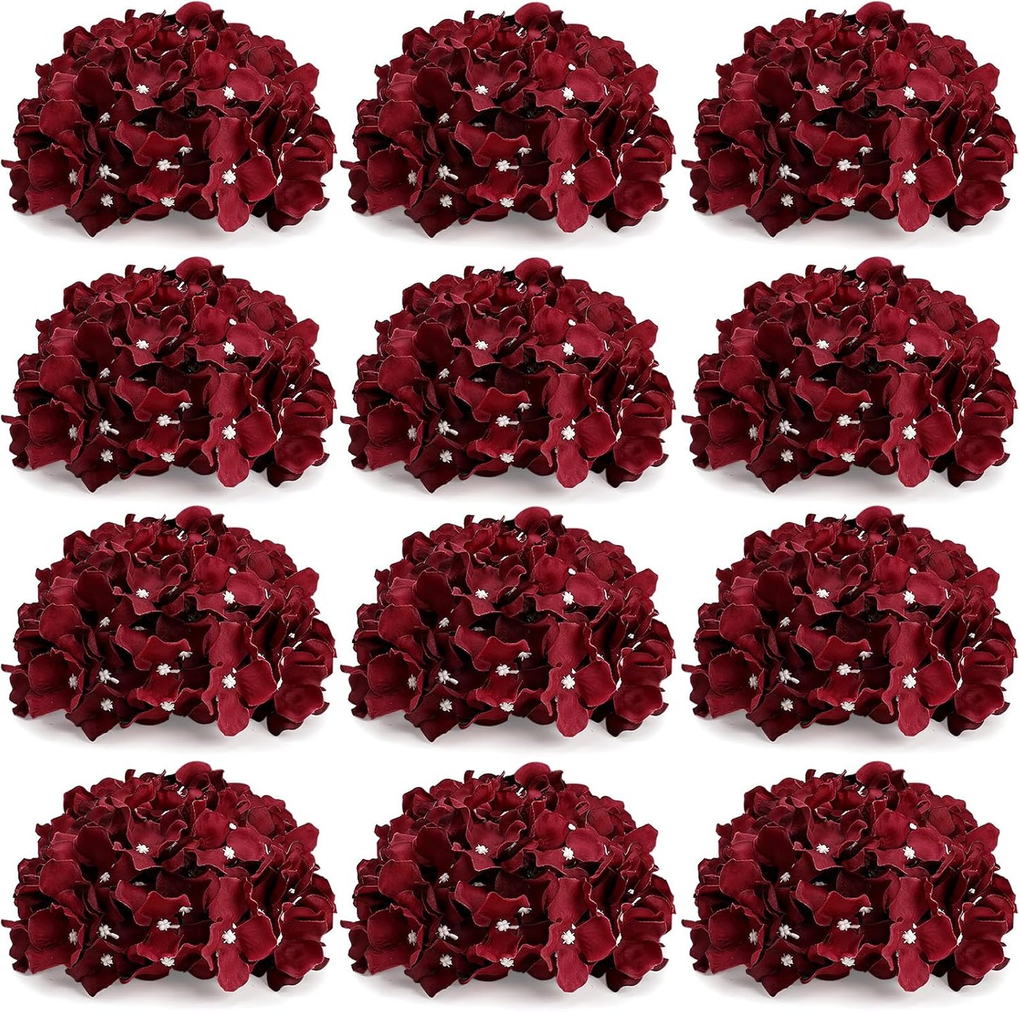 Hydrangea Flower Balls for Centerpieces - 12 PCS Artificial Floral Arrangement with Base, 8.27 Inch Diameter Fake Silk Kissing Ball for Wedding Table Home Party Decor - Lilac