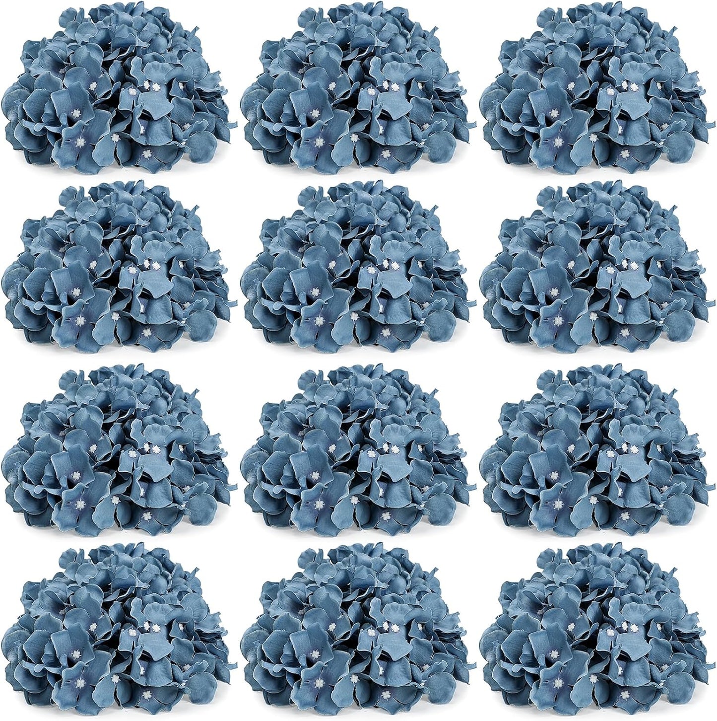 Hydrangea Flower Balls for Centerpieces - 12 PCS Artificial Floral Arrangement with Base, 8.27 Inch Diameter Fake Silk Kissing Ball for Wedding Table Home Party Decor - Lilac