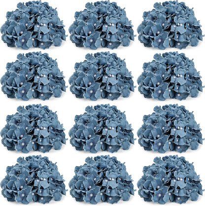 Hydrangea Flower Balls for Centerpieces - 12 PCS Artificial Floral Arrangement with Base, 8.27 Inch Diameter Fake Silk Kissing Ball for Wedding Table Home Party Decor - Lilac