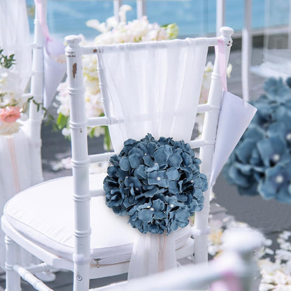Hydrangea Flower Balls for Centerpieces - 12 PCS Artificial Floral Arrangement with Base, 8.27 Inch Diameter Fake Silk Kissing Ball for Wedding Table Home Party Decor - Lilac
