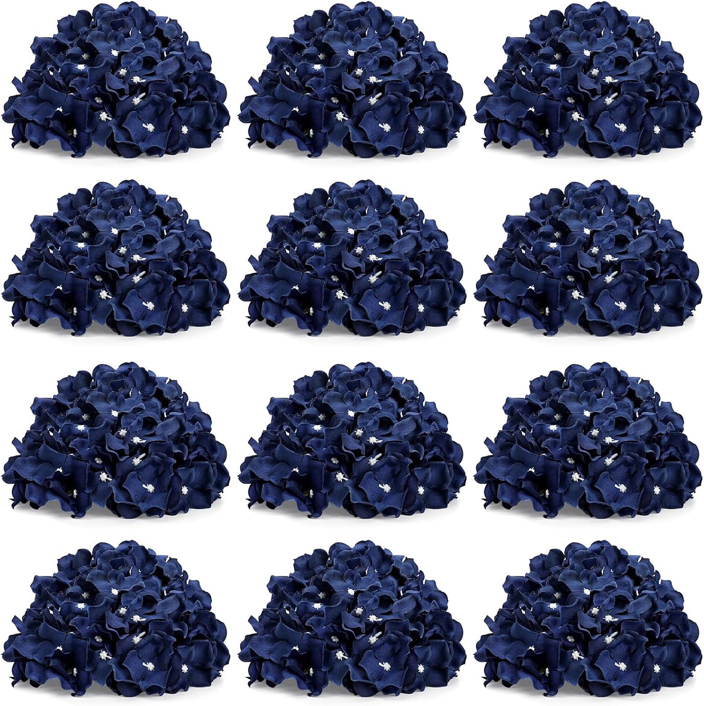 Hydrangea Flower Balls for Centerpieces - 12 PCS Artificial Floral Arrangement with Base, 8.27 Inch Diameter Fake Silk Kissing Ball for Wedding Table Home Party Decor - Lilac