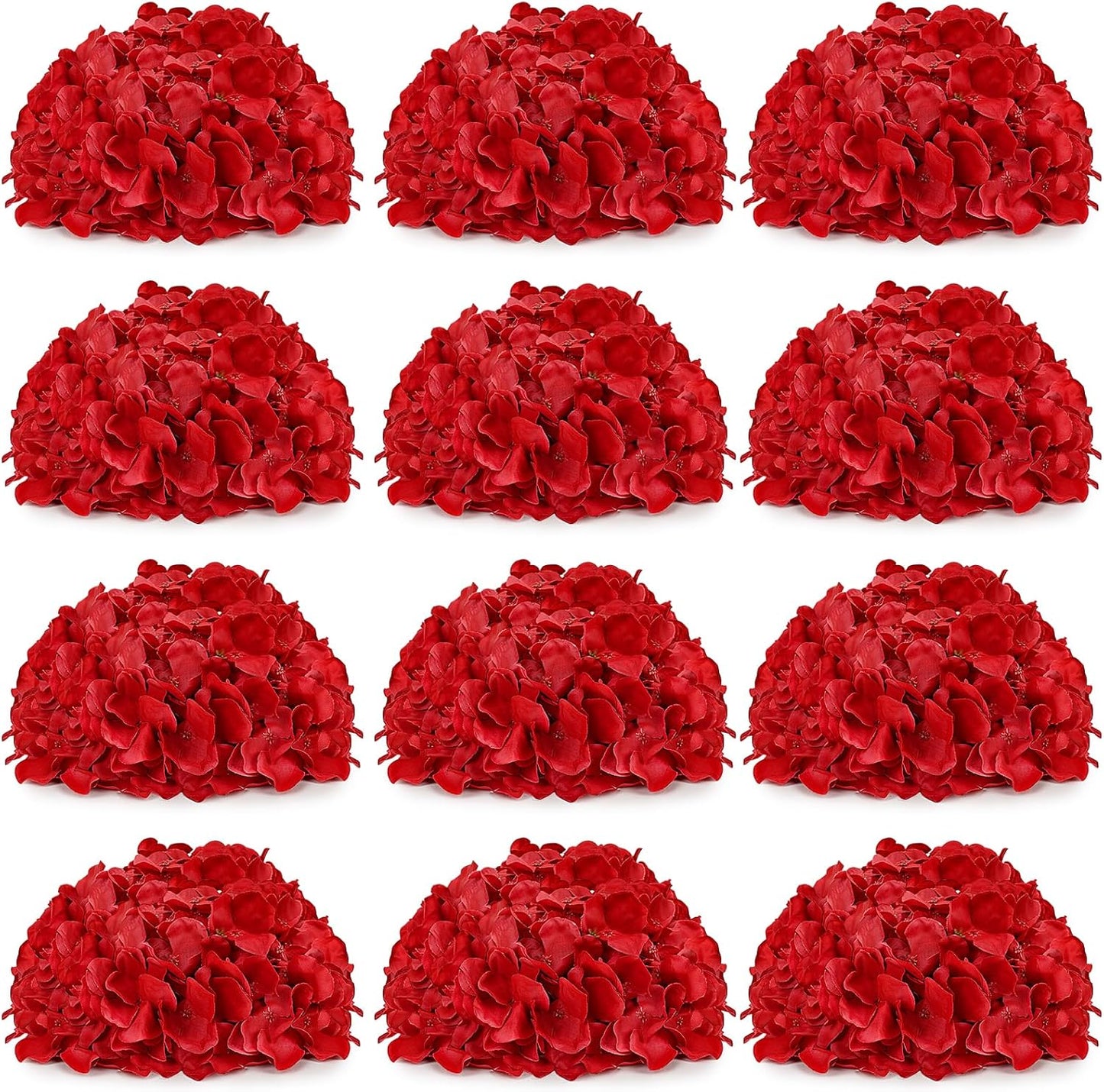 Hydrangea Flower Balls for Centerpieces - 12 PCS Artificial Floral Arrangement with Base, 8.27 Inch Diameter Fake Silk Kissing Ball for Wedding Table Home Party Decor - Lilac