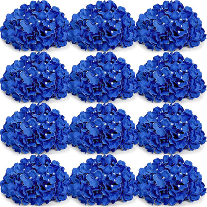 Hydrangea Flower Balls for Centerpieces - 12 PCS Artificial Floral Arrangement with Base, 8.27 Inch Diameter Fake Silk Kissing Ball for Wedding Table Home Party Decor - Lilac