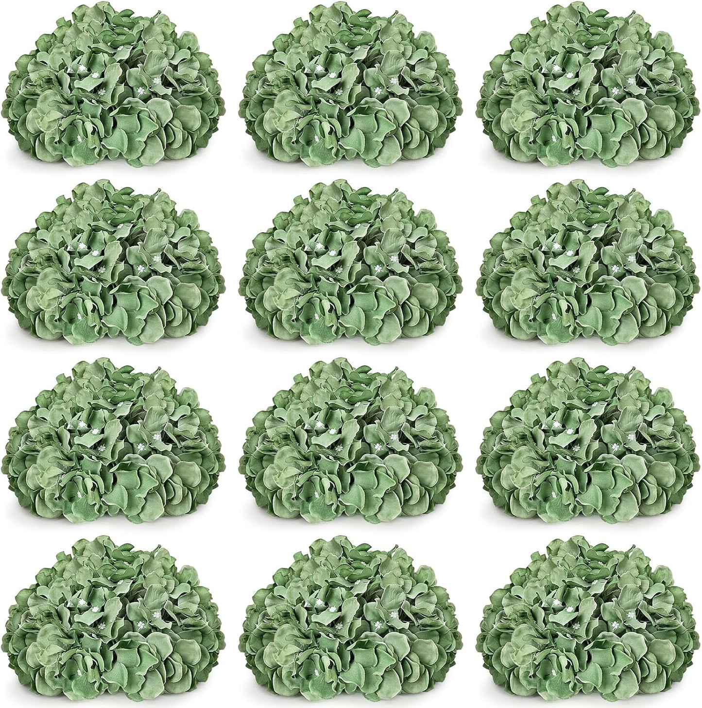 Hydrangea Flower Balls for Centerpieces - 12 PCS Artificial Floral Arrangement with Base, 8.27 Inch Diameter Fake Silk Kissing Ball for Wedding Table Home Party Decor - Lilac