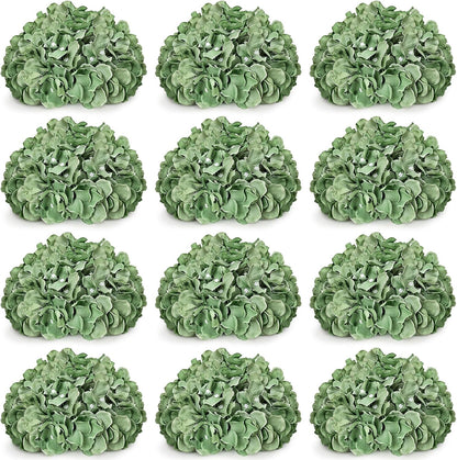 Hydrangea Flower Balls for Centerpieces - 12 PCS Artificial Floral Arrangement with Base, 8.27 Inch Diameter Fake Silk Kissing Ball for Wedding Table Home Party Decor - Lilac