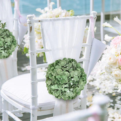 Hydrangea Flower Balls for Centerpieces - 12 PCS Artificial Floral Arrangement with Base, 8.27 Inch Diameter Fake Silk Kissing Ball for Wedding Table Home Party Decor - Lilac