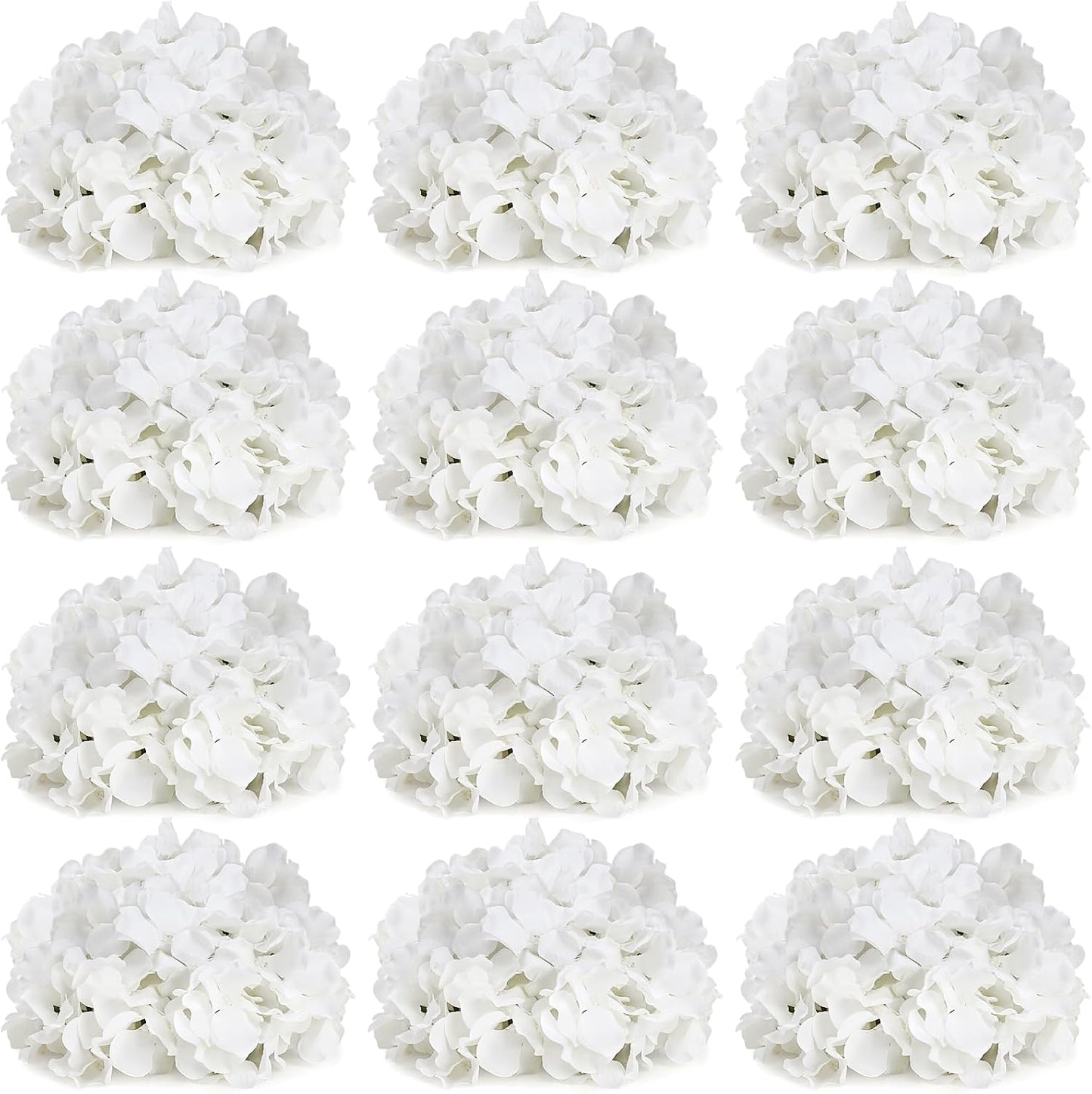 Hydrangea Flower Balls for Centerpieces - 12 PCS Artificial Floral Arrangement with Base, 8.27 Inch Diameter Fake Silk Kissing Ball for Wedding Table Home Party Decor - Lilac