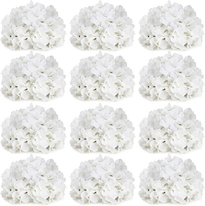 Hydrangea Flower Balls for Centerpieces - 12 PCS Artificial Floral Arrangement with Base, 8.27 Inch Diameter Fake Silk Kissing Ball for Wedding Table Home Party Decor - Lilac