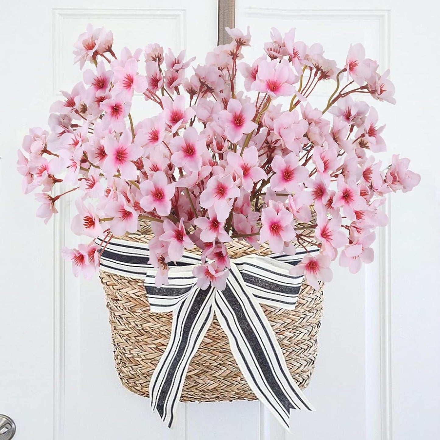 4PCS 15.7" Cherry Blossom Branches Artificial Pink Flowers | Realistic Silk Branches with Delicate Blooms, Perfect for Home Wedding Bedroom Party Table Centerpiece Sakura Japanese Decor