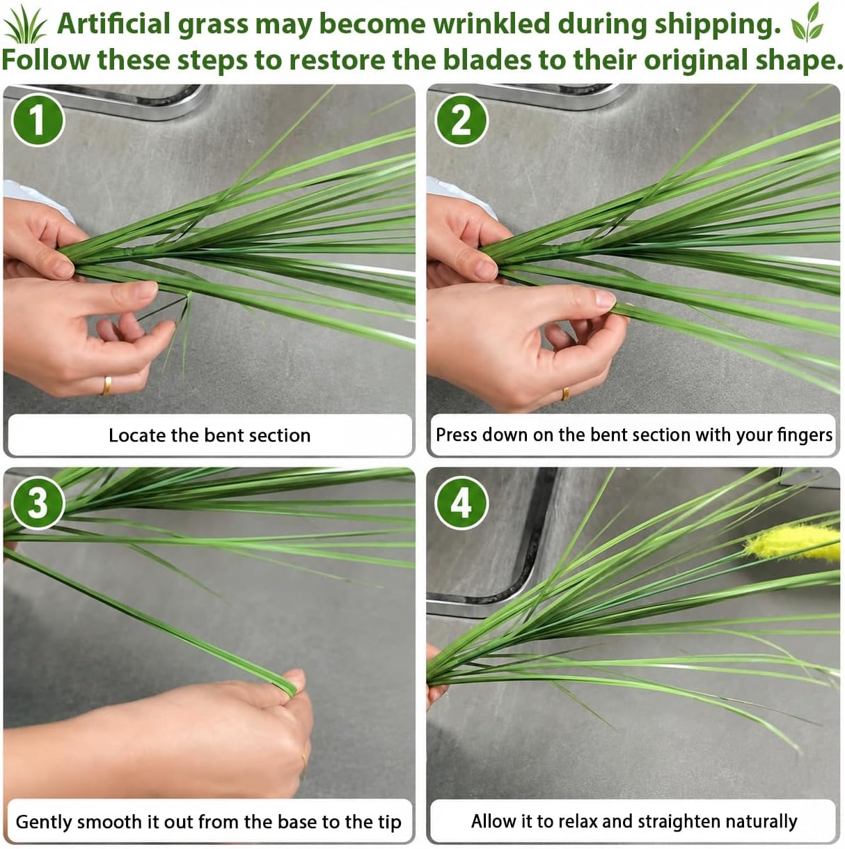 10 Pcs Artificial Plants Fake Wheat Grass, 13.5inch Greenery Stems Faux Shrubs Onion Grass Tall Grasss Plastic Shrubs, UV Resistant Artificial Grasss Plant for Indoor Outdoor Home Office Garden Patio