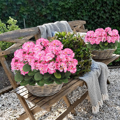 3 Pcs Artificial Geraniums Flowers Silk Geraniums for Outdoors UV Resistant Pink Artificial Geranium Bush Faux Flowers Plant for Planter Garden Home Decor Indoor Patio Vase Table Centerpiece