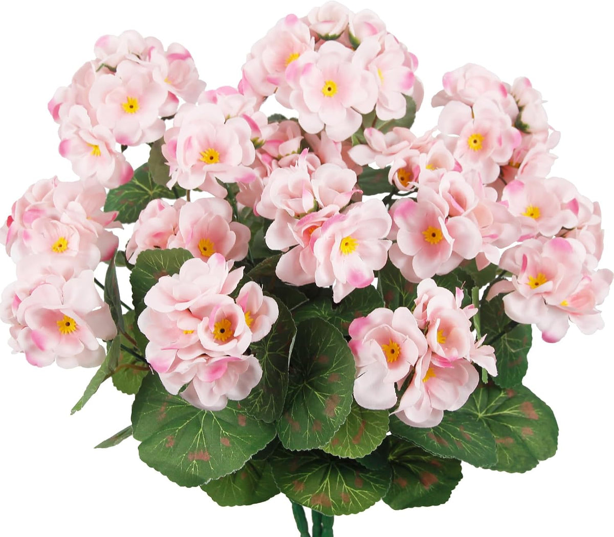 3 Pcs Artificial Geraniums Flowers Silk Geraniums for Outdoors UV Resistant Pink Artificial Geranium Bush Faux Flowers Plant for Planter Garden Home Decor Indoor Patio Vase Table Centerpiece