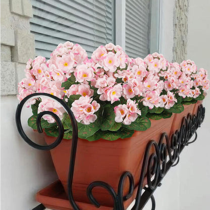 3 Pcs Artificial Geraniums Flowers Silk Geraniums for Outdoors UV Resistant Pink Artificial Geranium Bush Faux Flowers Plant for Planter Garden Home Decor Indoor Patio Vase Table Centerpiece