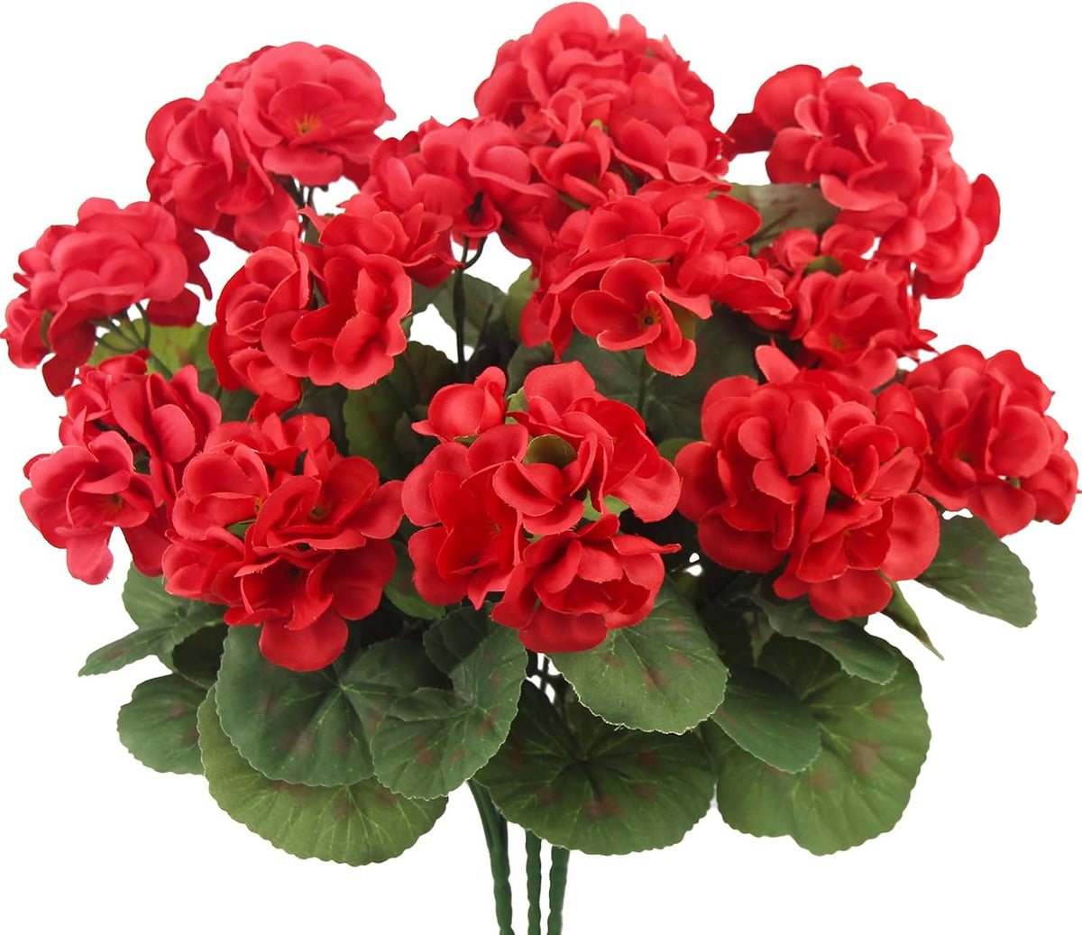 3 Pcs Artificial Geraniums Flowers Silk Geraniums for Outdoors UV Resistant Pink Artificial Geranium Bush Faux Flowers Plant for Planter Garden Home Decor Indoor Patio Vase Table Centerpiece