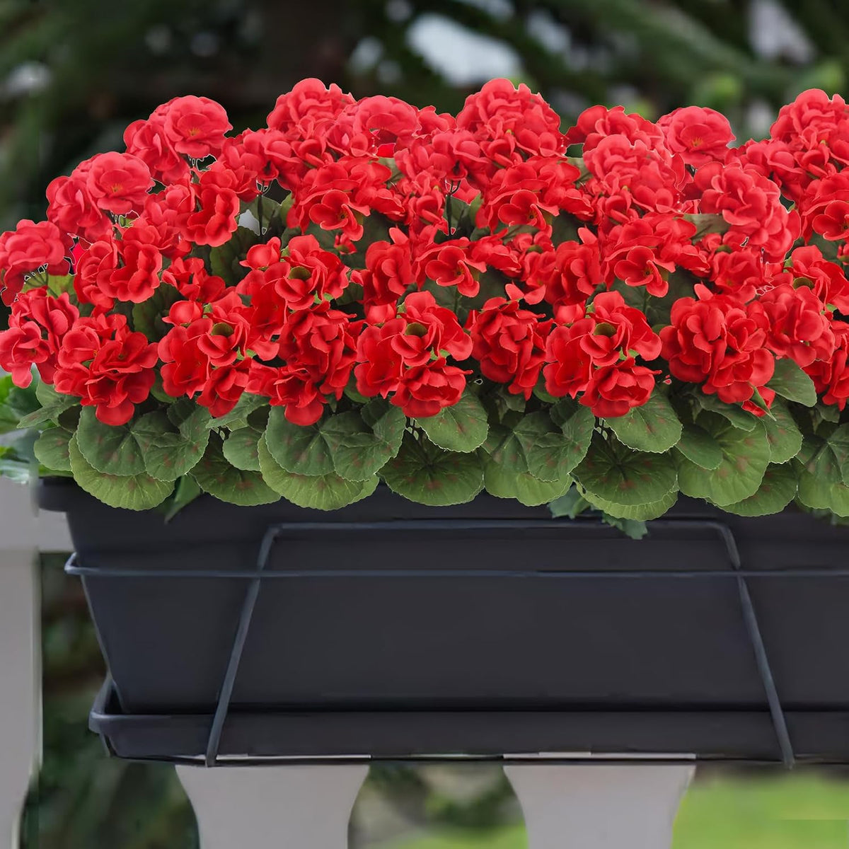3 Pcs Artificial Geraniums Flowers Silk Geraniums for Outdoors UV Resistant Pink Artificial Geranium Bush Faux Flowers Plant for Planter Garden Home Decor Indoor Patio Vase Table Centerpiece