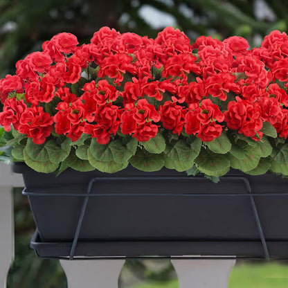 3 Pcs Artificial Geraniums Flowers Silk Geraniums for Outdoors UV Resistant Pink Artificial Geranium Bush Faux Flowers Plant for Planter Garden Home Decor Indoor Patio Vase Table Centerpiece