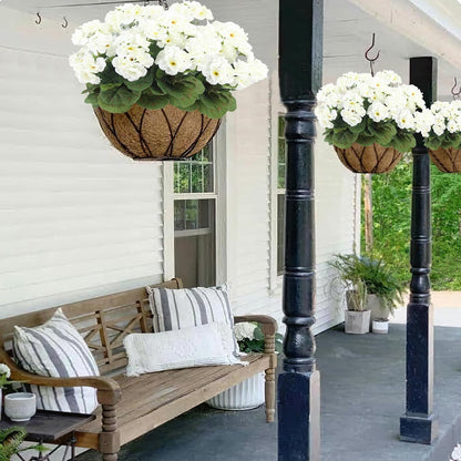 3 Pcs Artificial Geraniums Flowers Silk Geraniums for Outdoors UV Resistant Pink Artificial Geranium Bush Faux Flowers Plant for Planter Garden Home Decor Indoor Patio Vase Table Centerpiece
