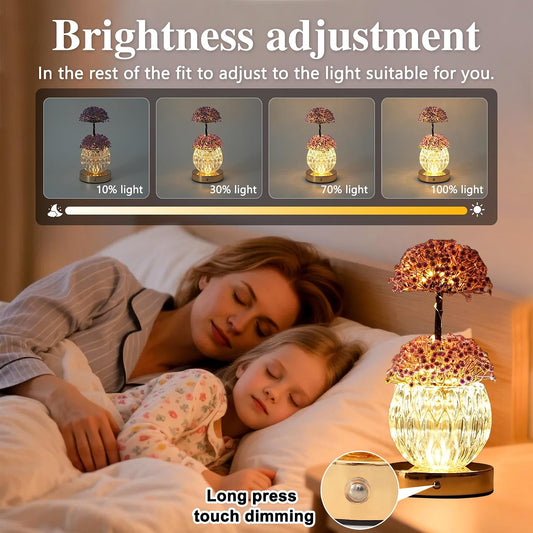 Artificial Apple Tree Lamp Night Light,Apple Lamp for Home Shop Cafe Wedding Decor, Gifts for Women Mom Grandma Girlfriend on Birthday Christmas Valentines Mothers Day - Colors B
