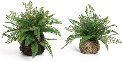 Artificial Boston Fern Plants Bushes Faux Plants Shrubs Greenery for House, Office, Garden, Inddor and Outdoor Decor (Standard)
