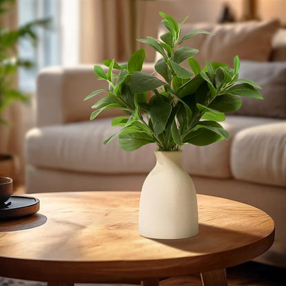 16" Artificial Eucalyptus Stems Potted Plant Indoor Fake Plants