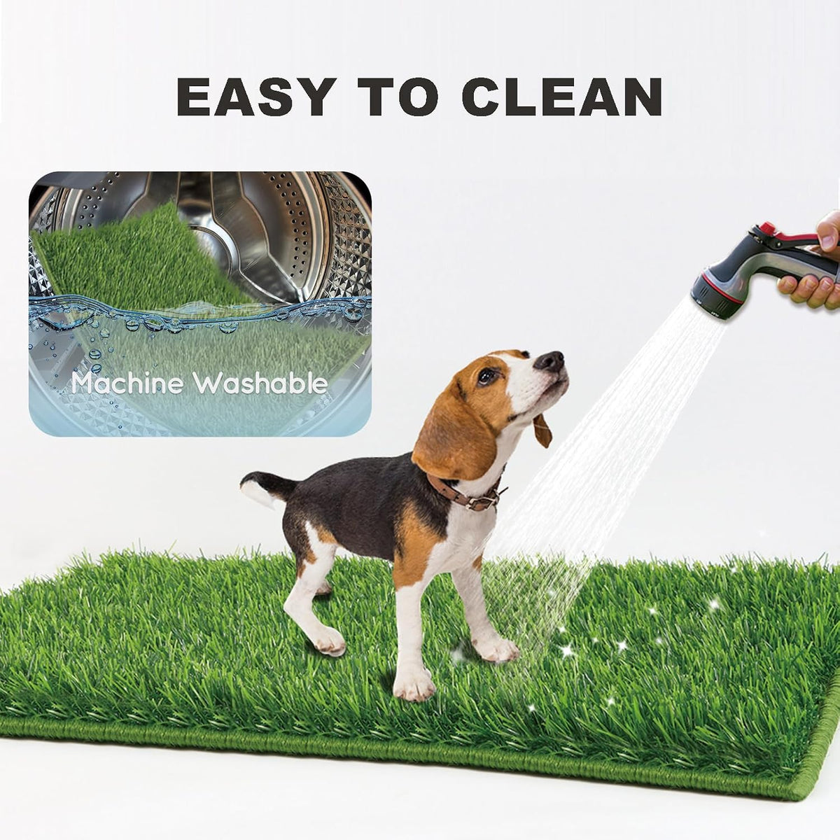 HQ4US Dog Grass Pad with Tray, Odor Free Grass Pee Pad for Dog Litter Box