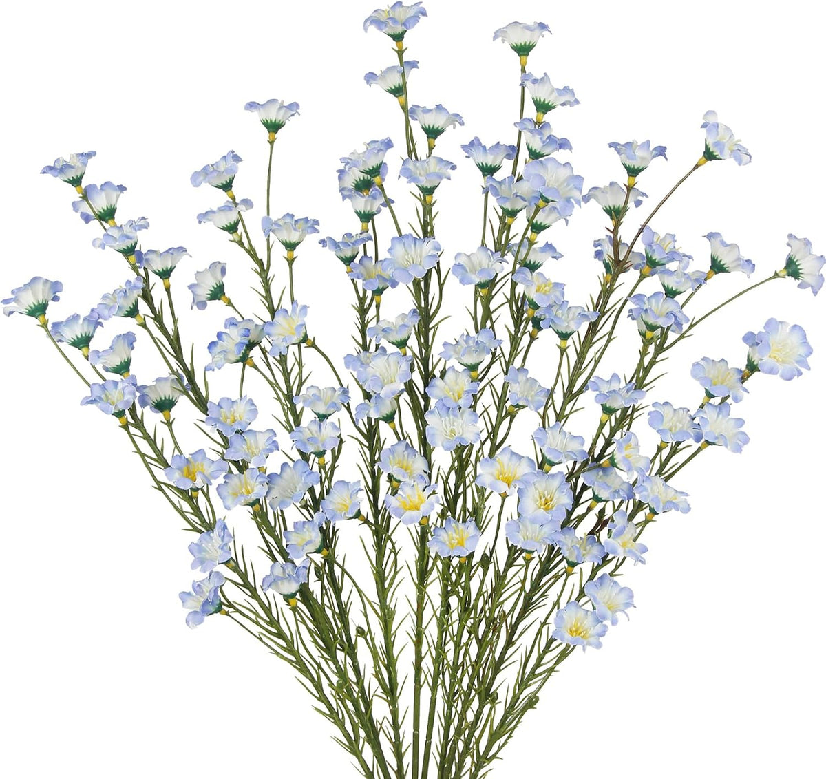 10 Pcs Artificial Wildflowers with Stems Bulk Silk Spring Flowers 21 Inch Fake Forsythia Branches White Faux Wildflowers Floral Arrangements for Home Decor Indoor Outdoor Wedding Centerpieces