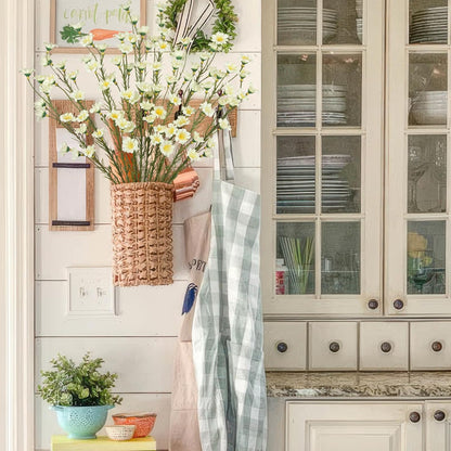 10 Pcs Artificial Wildflowers with Stems Bulk Silk Spring Flowers 21 Inch Fake Forsythia Branches White Faux Wildflowers Floral Arrangements for Home Decor Indoor Outdoor Wedding Centerpieces