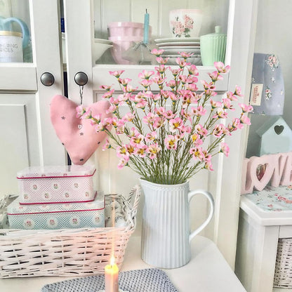 10 Pcs Artificial Wildflowers with Stems Bulk Silk Spring Flowers 21 Inch Fake Forsythia Branches White Faux Wildflowers Floral Arrangements for Home Decor Indoor Outdoor Wedding Centerpieces