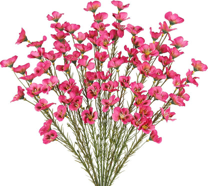 10 Pcs Artificial Wildflowers with Stems Bulk Silk Spring Flowers 21 Inch Fake Forsythia Branches White Faux Wildflowers Floral Arrangements for Home Decor Indoor Outdoor Wedding Centerpieces