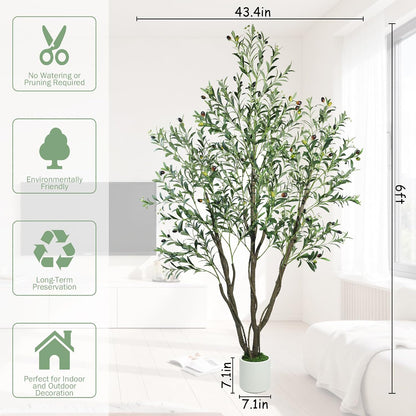 Artificial Cherry Blossom Tree 6FT, Pink Faux Floor Tree