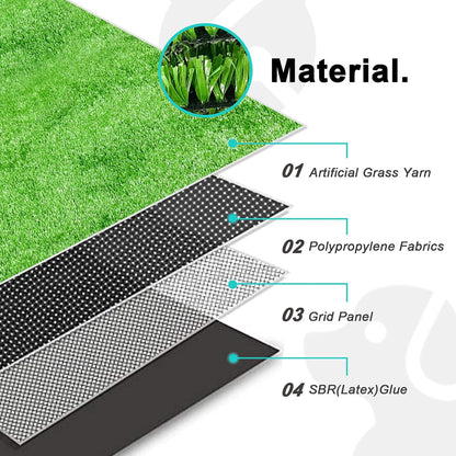 Artificial Grass Turf 4 Feet x 7 Feet (28 Square ft) Fake Grass Rug