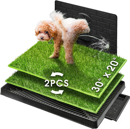 Dog Toilet Indoor Puppy Training Pad, Dog Potty Pet Training Grass Mat, Removable Waste Tray for Easier Clean Up, Artificial Turf, 25"×20"