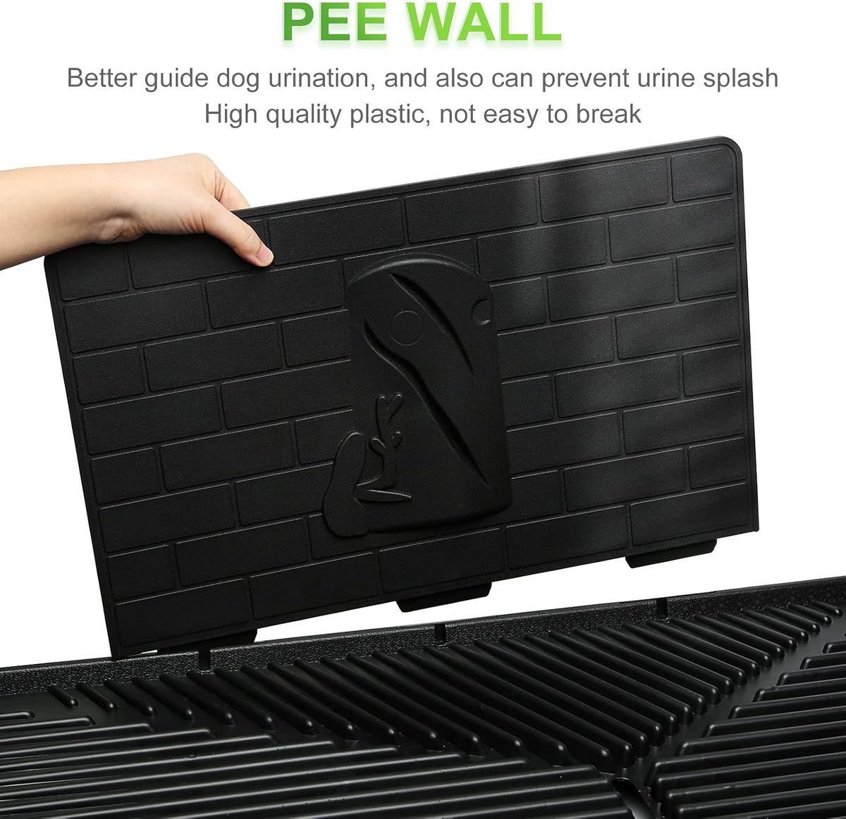 Dog Toilet Indoor Puppy Training Pad, Dog Potty Pet Training Grass Mat, Removable Waste Tray for Easier Clean Up, Artificial Turf, 25"×20"