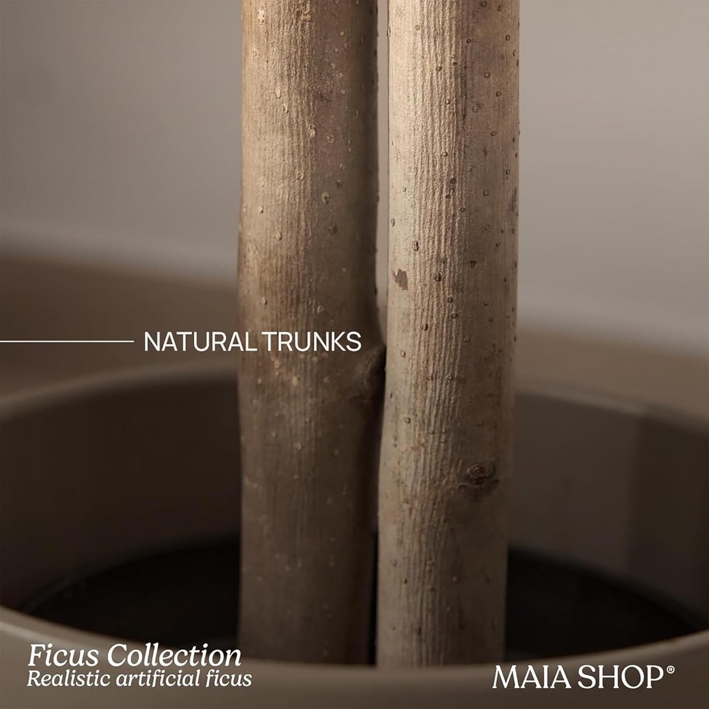 5ft Artificial Bamboo Tree - Indoor Faux Plant | Plastic Construction, 150 cm Height, 45 cm Width, 3 kg Weight, Black Pot Included, Foldable Canes, 15 Tips