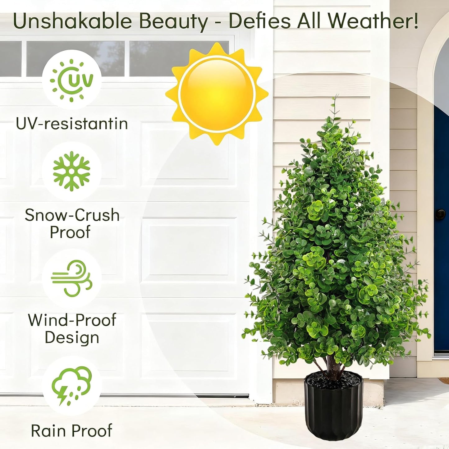 3.7FT Artificial Bougainvillea Tree Indoor Outdoor,Faux Silk Floral Tree Bougainvillea Potted Plant with Flowers Realistic Wood Trunk, Tall Faux Flowering Tree for Front Porch Home Garden Patio