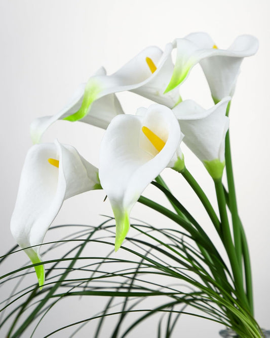 20Pcs Artificial Calla Lily Flower Real Touch Latex Flowers for DIY Wedding Bouquet Party Home Decor (Coral)