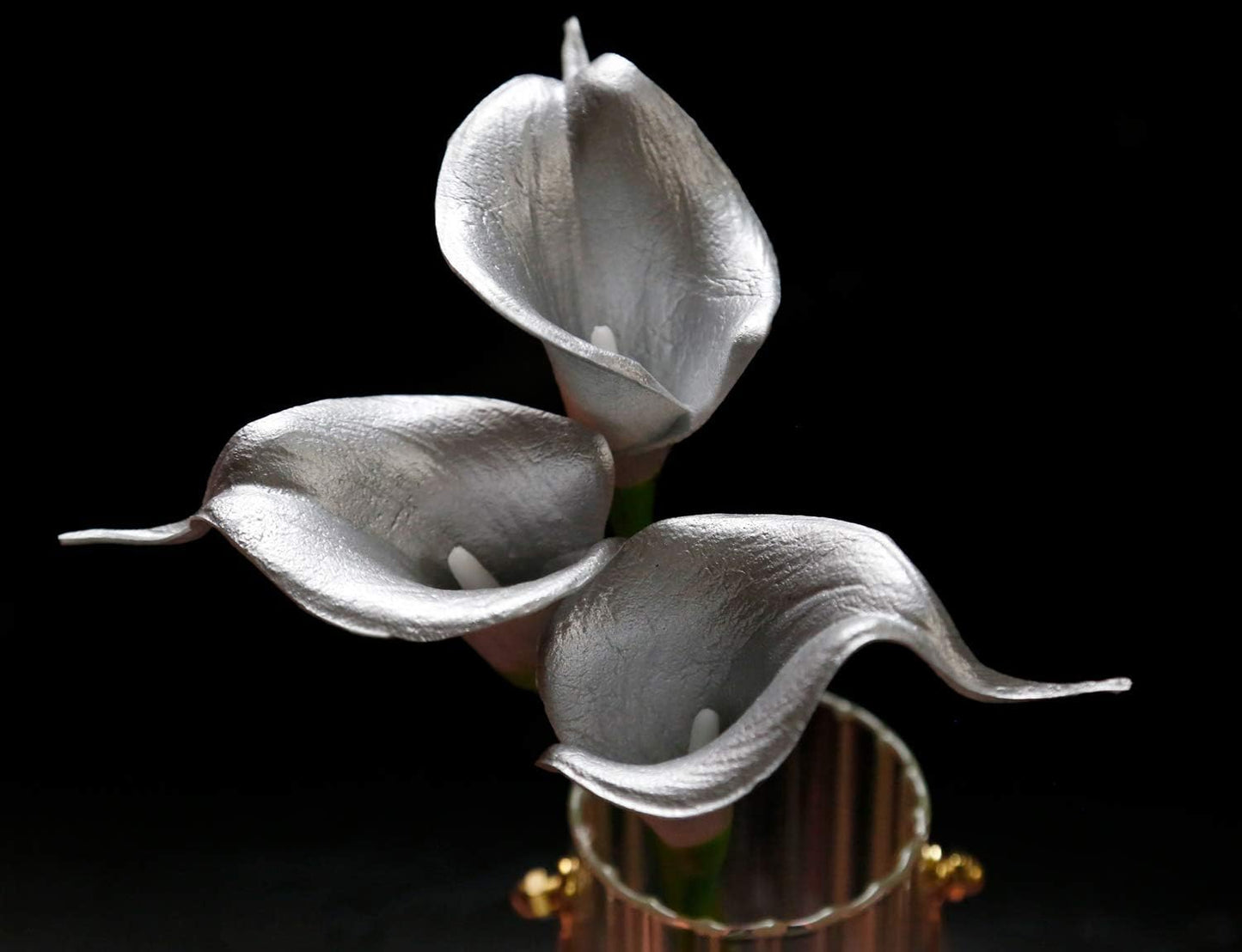 20Pcs Artificial Calla Lily Flower Real Touch Latex Flowers for DIY Wedding Bouquet Party Home Decor (Coral)