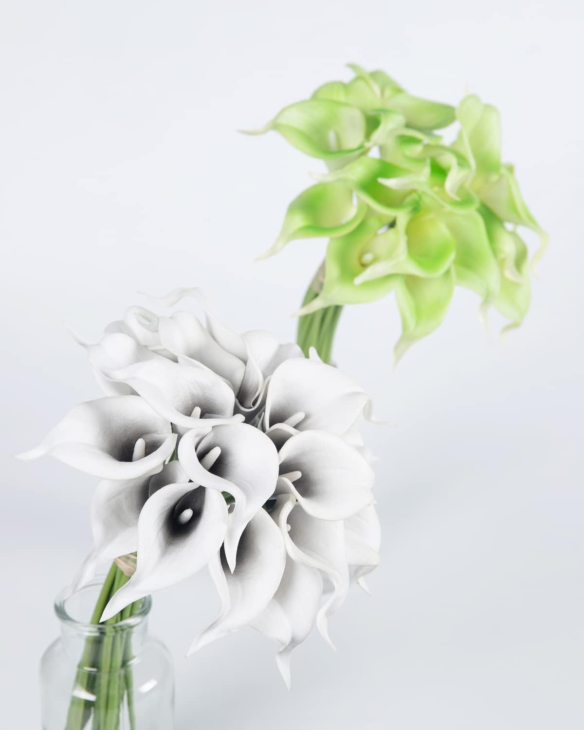 20Pcs Artificial Calla Lily Flower Real Touch Latex Flowers for DIY Wedding Bouquet Party Home Decor (Coral)