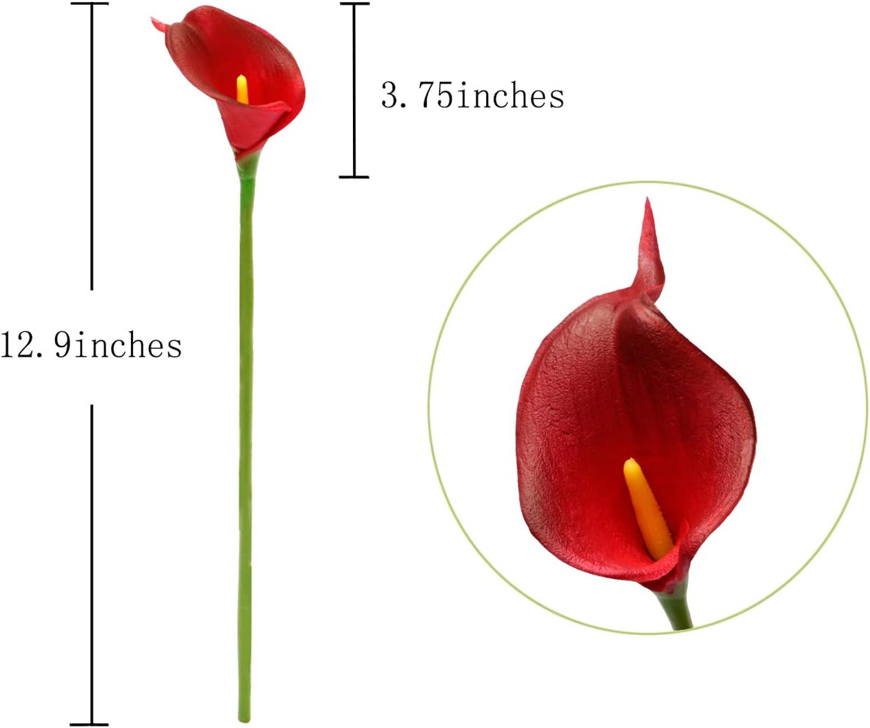 20Pcs Artificial Calla Lily Flower Real Touch Latex Flowers for DIY Wedding Bouquet Party Home Decor (Coral)