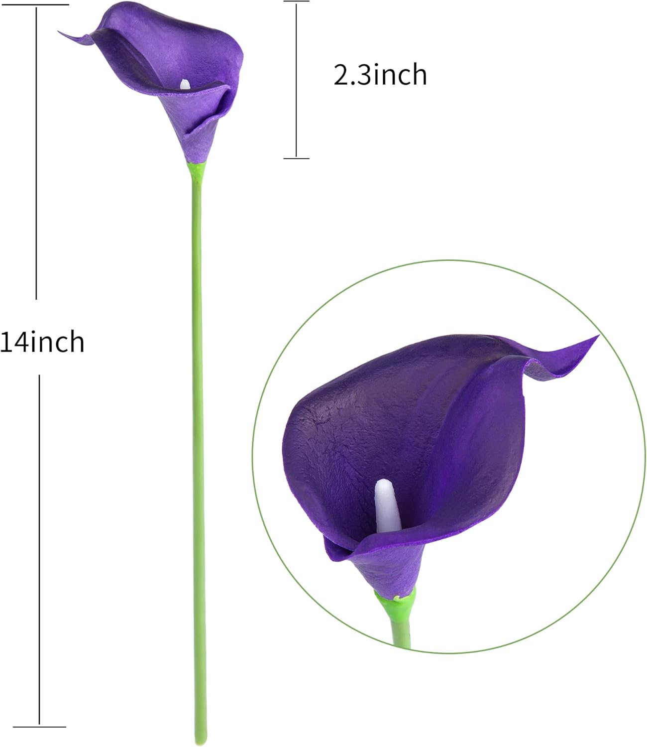 20Pcs Artificial Calla Lily Flower Real Touch Latex Flowers for DIY Wedding Bouquet Party Home Decor (Coral)