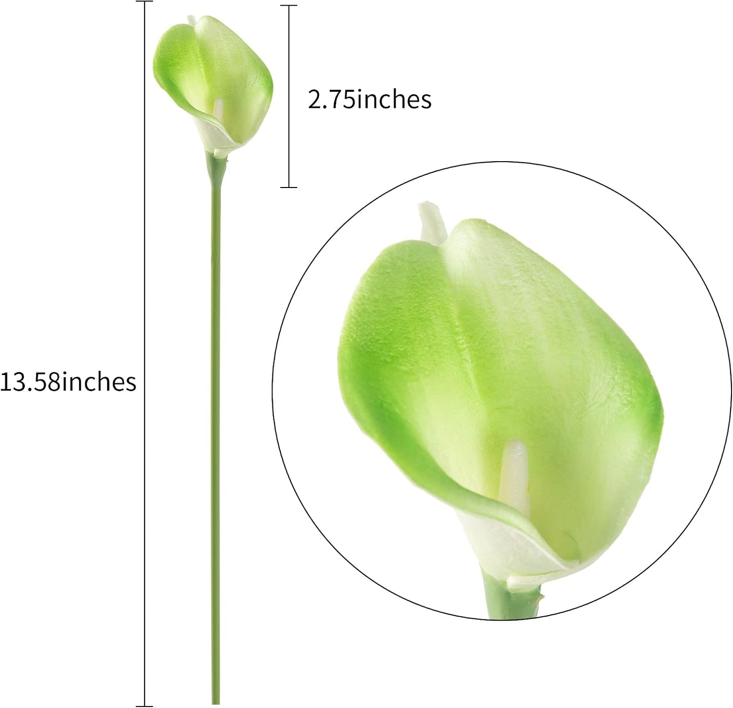 20Pcs Artificial Calla Lily Flower Real Touch Latex Flowers for DIY Wedding Bouquet Party Home Decor (Coral)