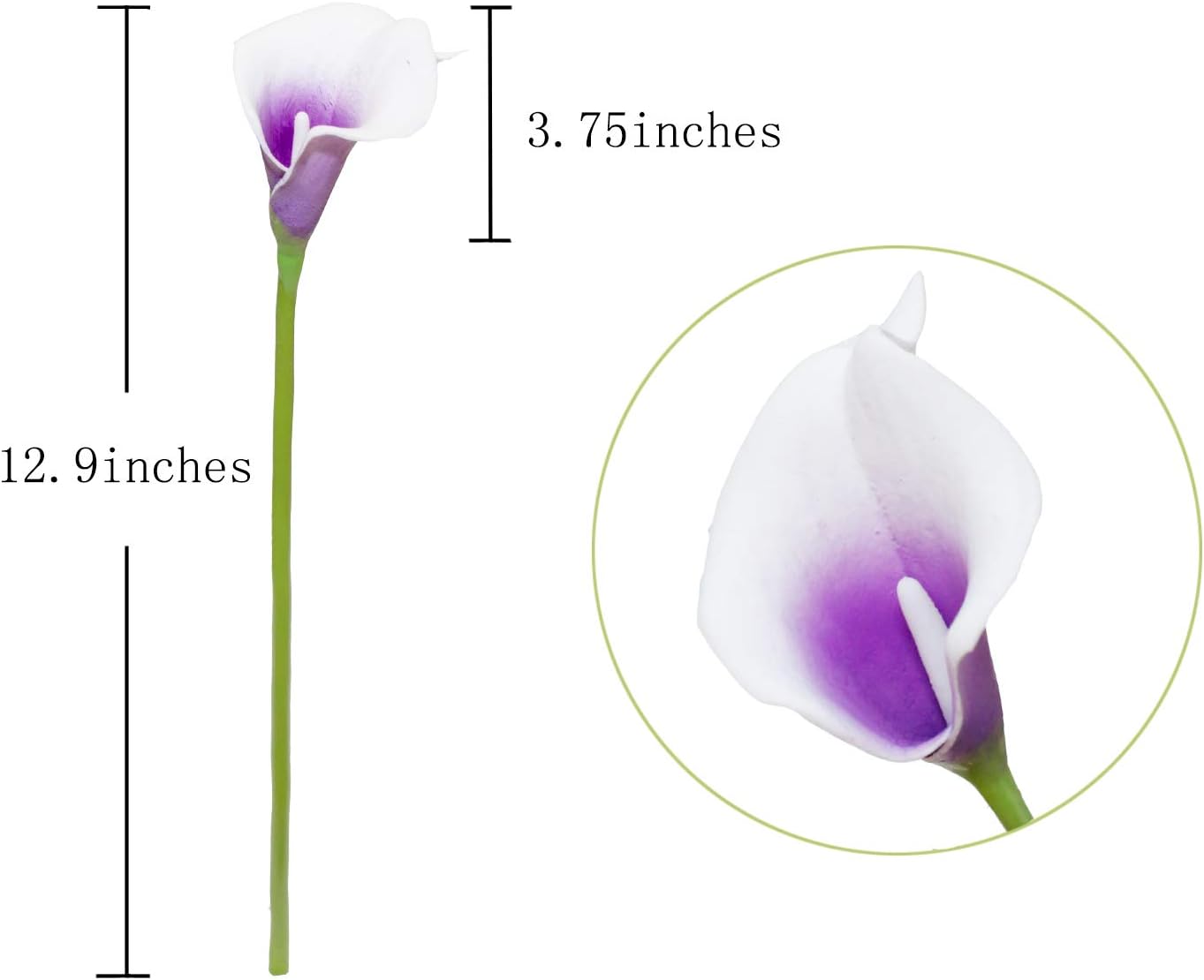 20Pcs Artificial Calla Lily Flower Real Touch Latex Flowers for DIY Wedding Bouquet Party Home Decor (Coral)