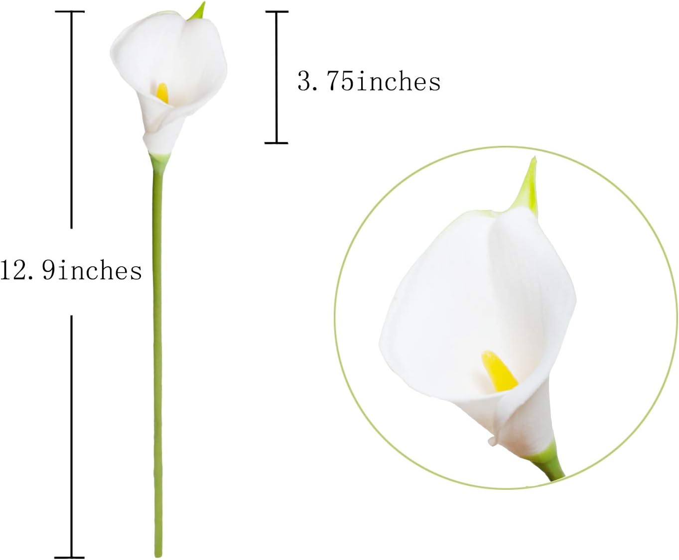 20Pcs Artificial Calla Lily Flower Real Touch Latex Flowers for DIY Wedding Bouquet Party Home Decor (Coral)