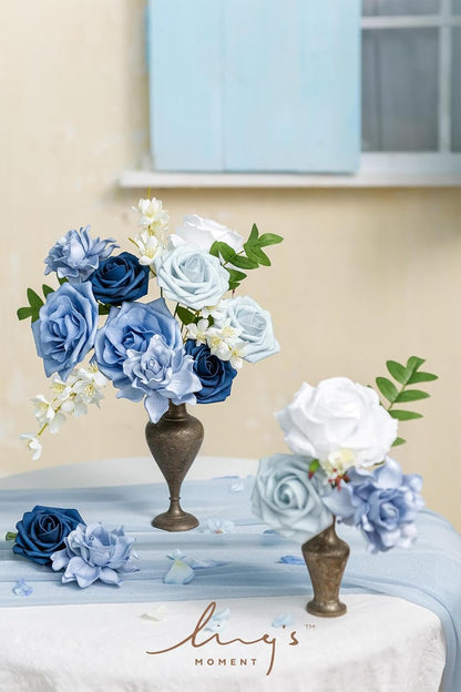 Artificial Flowers Fake Roses Faux Peony Foam Gardenia White | Foam Flower, Real Touch Filler Flower, Indoor Outdoor Decor, Table Centerpieces, Wedding Bouquets, Floral Arrangments, 23pcs