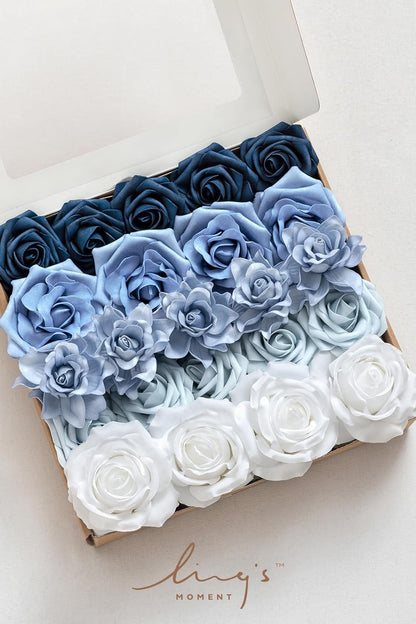 Artificial Flowers Fake Roses Faux Peony Foam Gardenia White | Foam Flower, Real Touch Filler Flower, Indoor Outdoor Decor, Table Centerpieces, Wedding Bouquets, Floral Arrangments, 23pcs