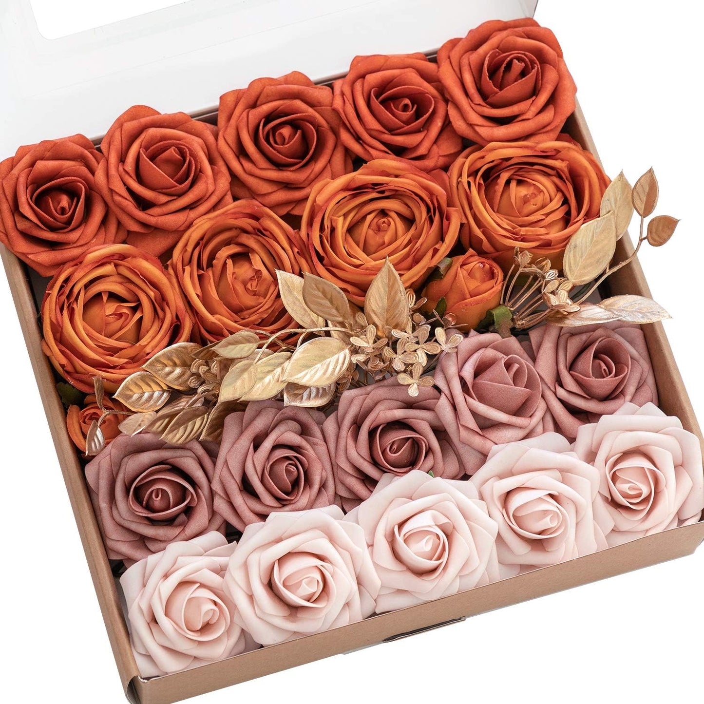 Artificial Flowers Fake Roses Faux Peony Foam Gardenia White | Foam Flower, Real Touch Filler Flower, Indoor Outdoor Decor, Table Centerpieces, Wedding Bouquets, Floral Arrangments, 23pcs