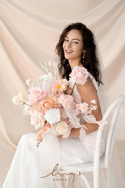 Artificial Flowers Fake Roses Faux Peony Foam Gardenia White | Foam Flower, Real Touch Filler Flower, Indoor Outdoor Decor, Table Centerpieces, Wedding Bouquets, Floral Arrangments, 23pcs