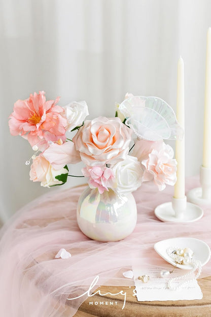 Artificial Flowers Fake Roses Faux Peony Foam Gardenia White | Foam Flower, Real Touch Filler Flower, Indoor Outdoor Decor, Table Centerpieces, Wedding Bouquets, Floral Arrangments, 23pcs