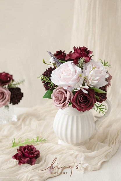 Artificial Flowers Fake Roses Faux Peony Foam Gardenia White | Foam Flower, Real Touch Filler Flower, Indoor Outdoor Decor, Table Centerpieces, Wedding Bouquets, Floral Arrangments, 23pcs